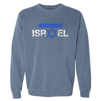 Support Israel I Stand With Israel Flag Pullover Garment-Dyed Sweatshirt