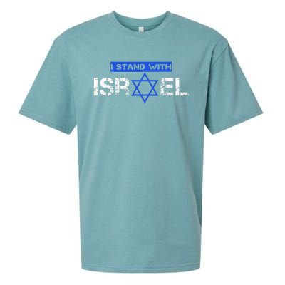 Support Israel I Stand With Israel Flag Pullover Sueded Cloud Jersey T-Shirt