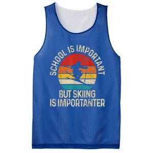 School Is Important But Skiing Is Importanter Mesh Reversible Basketball Jersey Tank