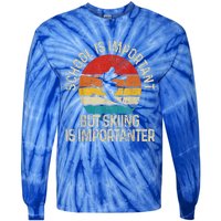 School Is Important But Skiing Is Importanter Tie-Dye Long Sleeve Shirt