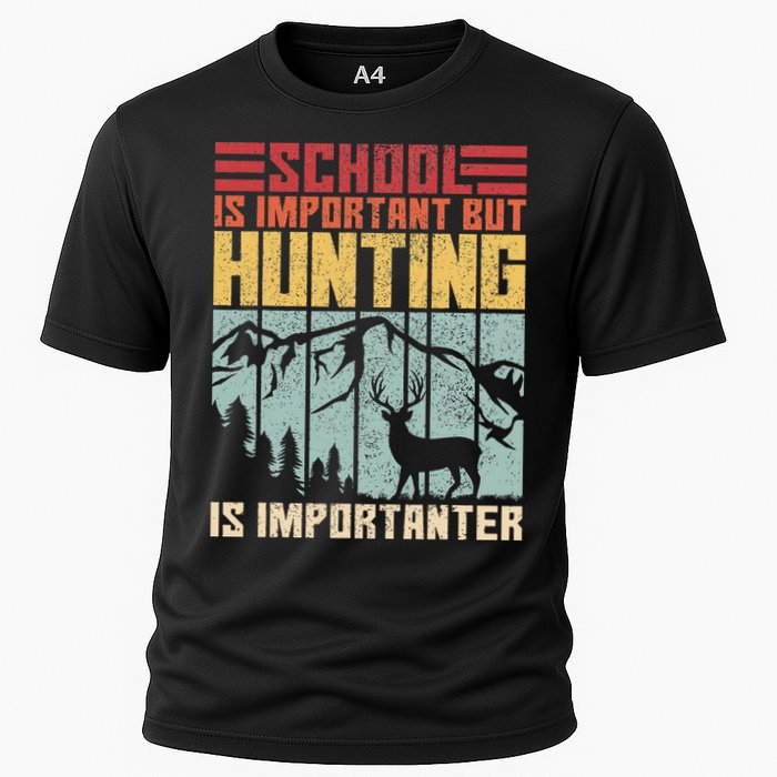 School Is Important But Hunting Is Importanter Deer Hunting Performance Shirt