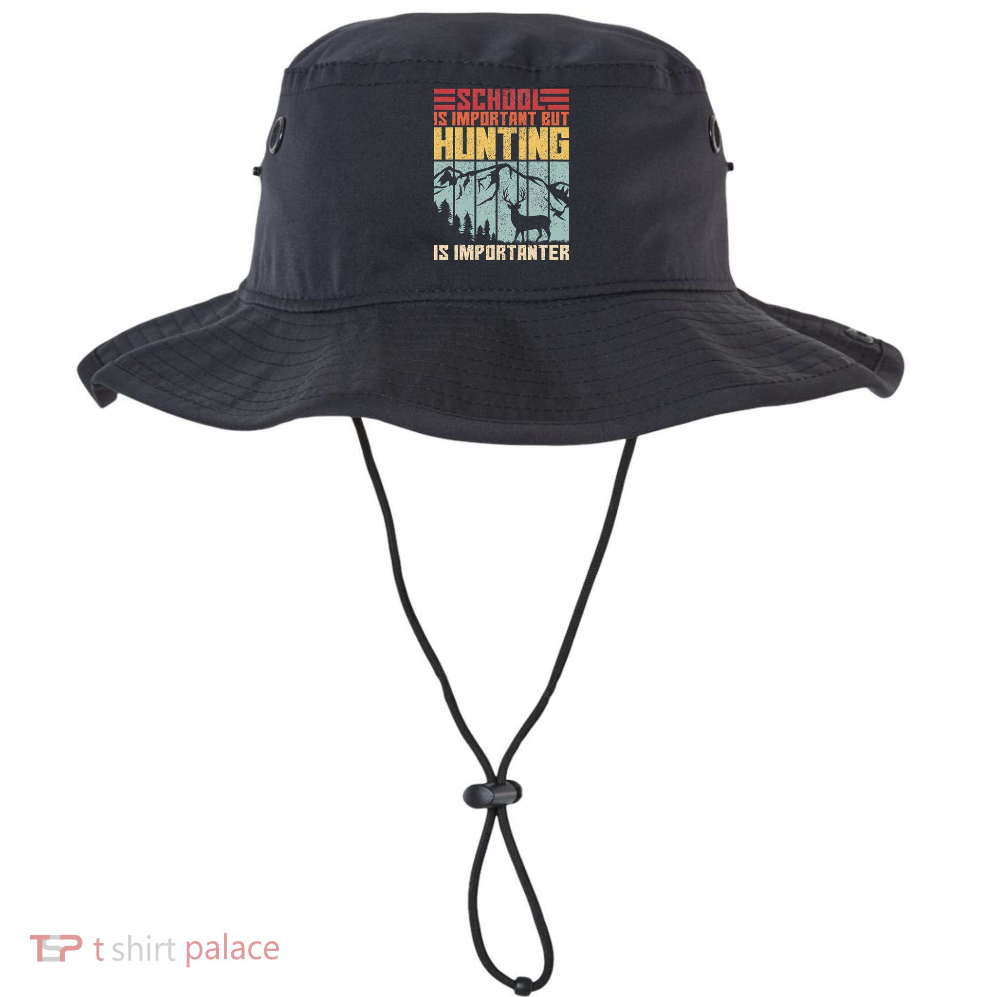 School Is Important But Hunting Is Importanter Deer Hunting Bucket Hat