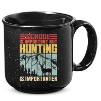 School Is Important But Hunting Is Importanter Deer Hunting 15oz Campfire Ceramic Mug