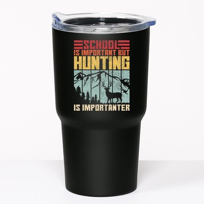 School Is Important But Hunting Is Importanter Deer Hunting Tumbler