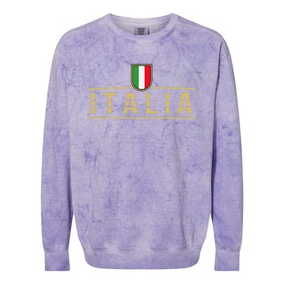 Soccer Italia Italian Flag Italy Colorblast Crewneck Sweatshirt