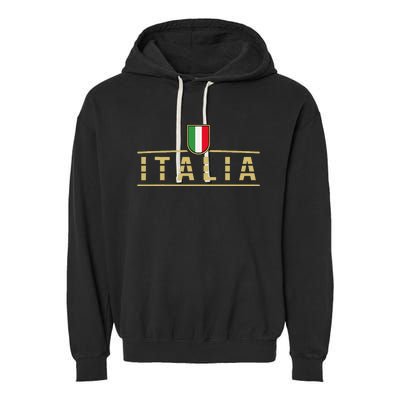 Soccer Italia Italian Flag Italy Garment-Dyed Fleece Hoodie