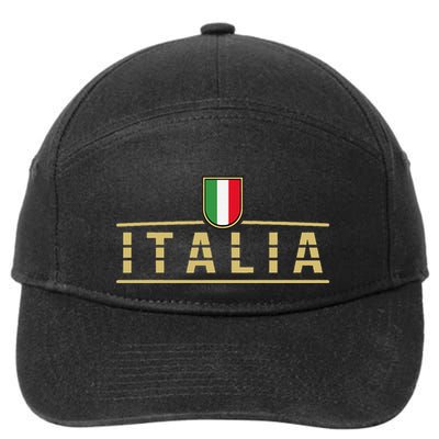 Soccer Italia Italian Flag Italy 7-Panel Snapback Hat