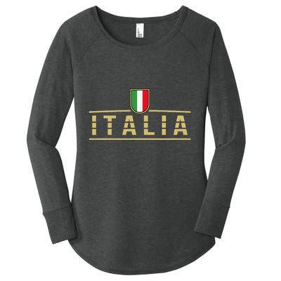 Soccer Italia Italian Flag Italy Women's Perfect Tri Tunic Long Sleeve Shirt