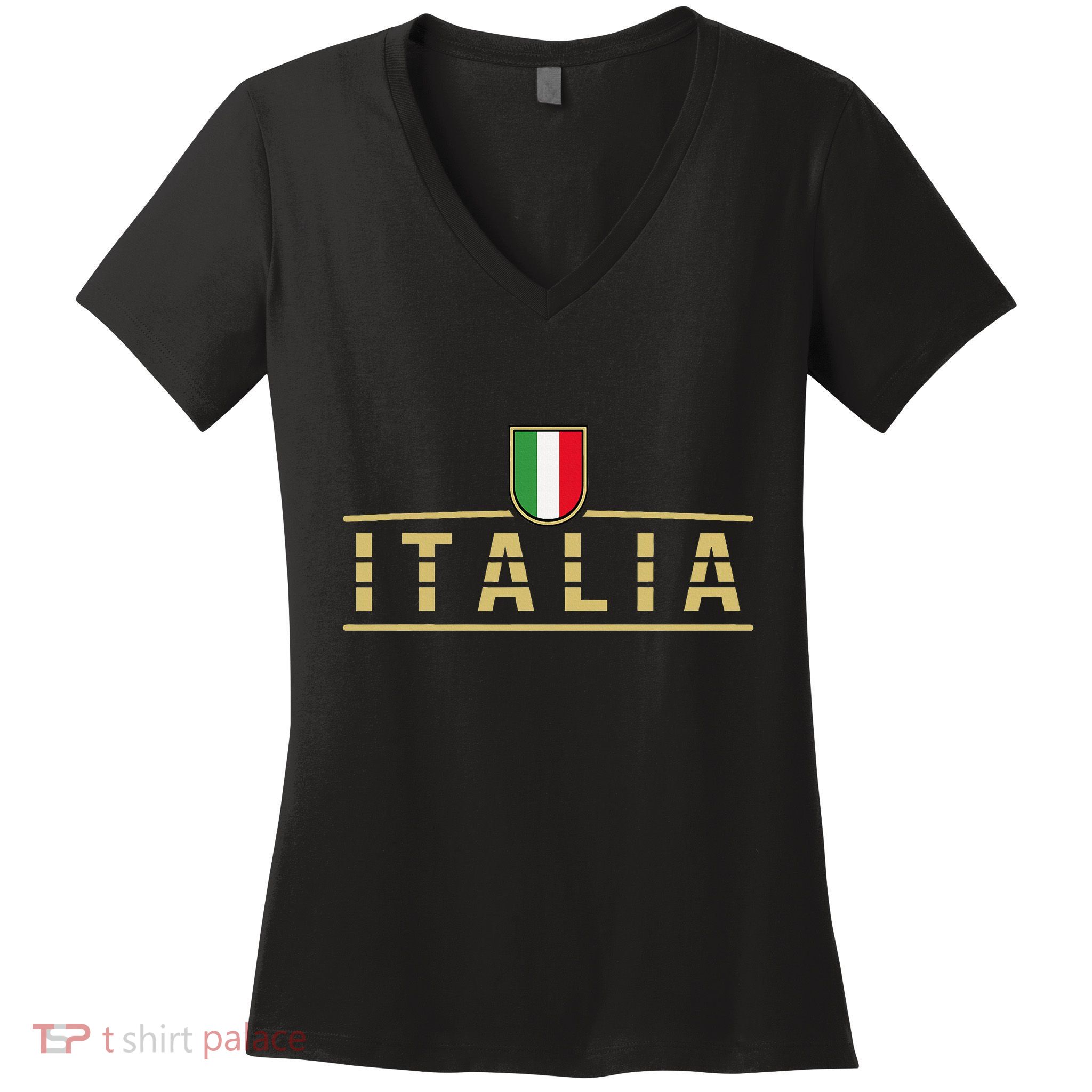 Soccer Italia Italian Flag Italy Women's V-Neck T-Shirt