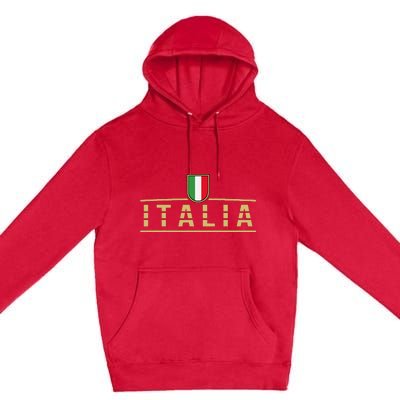 Soccer Italia Italian Flag Italy Premium Pullover Hoodie