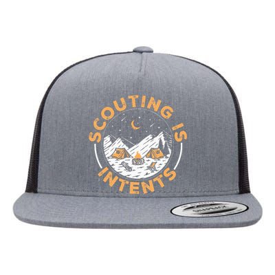 Scouting Is Intents Scout Funny Camping Flat Bill Trucker Hat