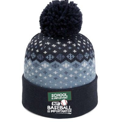 School Is Important But Baseball Is Importanter The Baniff Cuffed Pom Beanie