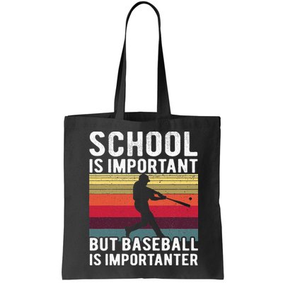 School Is Important But Baseball Is Importanter Vintage Kids Bag