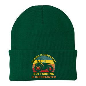 School Is Important But Farming Is Importanter Knit Cap Winter Beanie