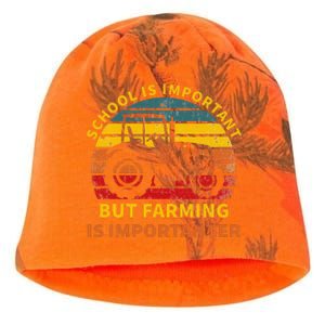 School Is Important But Farming Is Importanter Kati - Camo Knit Beanie