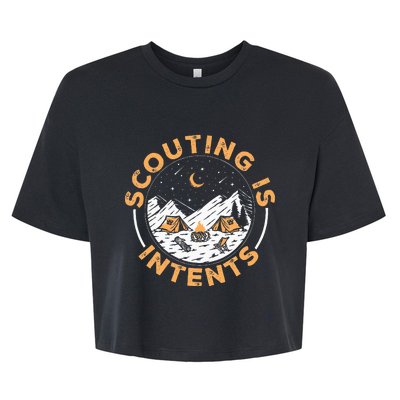 Scouting Is Intents Scout Funny Camping Bella+Canvas Jersey Crop Tee