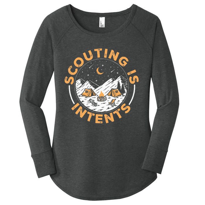 Scouting Is Intents Scout Funny Camping Women's Perfect Tri Tunic Long Sleeve Shirt