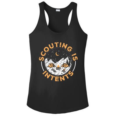 Scouting Is Intents Scout Funny Camping Ladies PosiCharge Competitor Racerback Tank