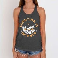 Scouting Is Intents Scout Funny Camping Women's Knotted Racerback Tank