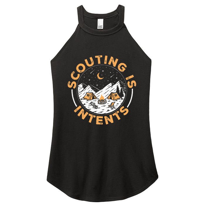 Scouting Is Intents Scout Funny Camping Women's Perfect Tri Rocker Tank