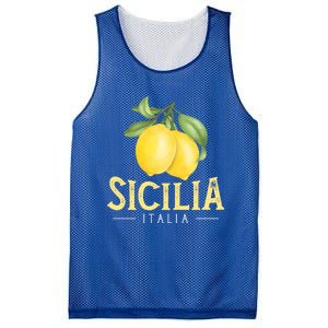 Sicilia Italia Italian Lemons Proud Sicilian Gift Mesh Reversible Basketball Jersey Tank