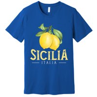 Sicilia Italia Italian Lemons Proud Sicilian Gift Premium T-Shirt