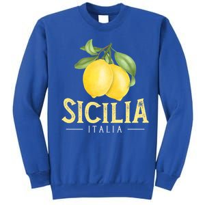 Sicilia Italia Italian Lemons Proud Sicilian Gift Tall Sweatshirt