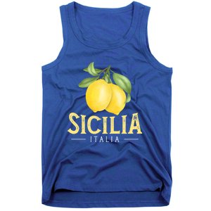 Sicilia Italia Italian Lemons Proud Sicilian Gift Tank Top