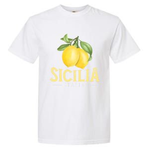 Sicilia Italia Italian Lemons Proud Sicilian Gift Garment-Dyed Heavyweight T-Shirt