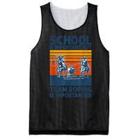 School Is Important But Team Roping Is Importanter Retro 2024 Mesh Reversible Basketball Jersey Tank