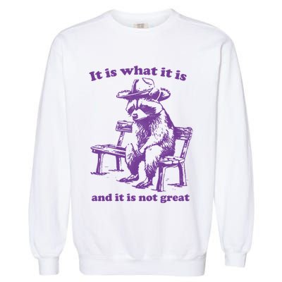Slippywild It Is What It Is And It Is Not Great Garment-Dyed Sweatshirt