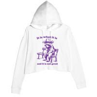 Slippywild It Is What It Is And It Is Not Great Crop Fleece Hoodie