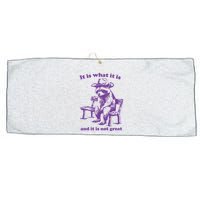 Slippywild It Is What It Is And It Is Not Great Large Microfiber Waffle Golf Towel