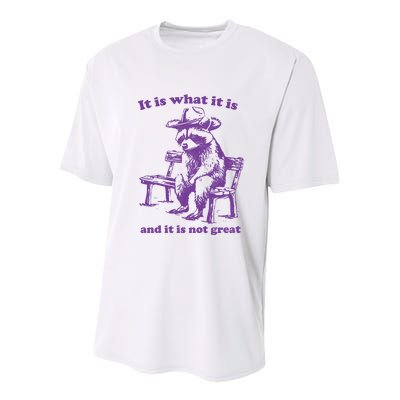 Slippywild It Is What It Is And It Is Not Great Youth Performance Sprint T-Shirt