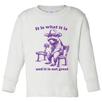 Slippywild It Is What It Is And It Is Not Great Toddler Long Sleeve Shirt