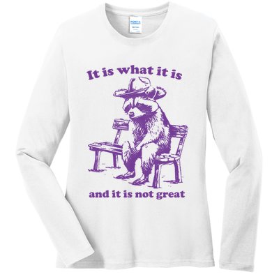 Slippywild It Is What It Is And It Is Not Great Ladies Long Sleeve Shirt
