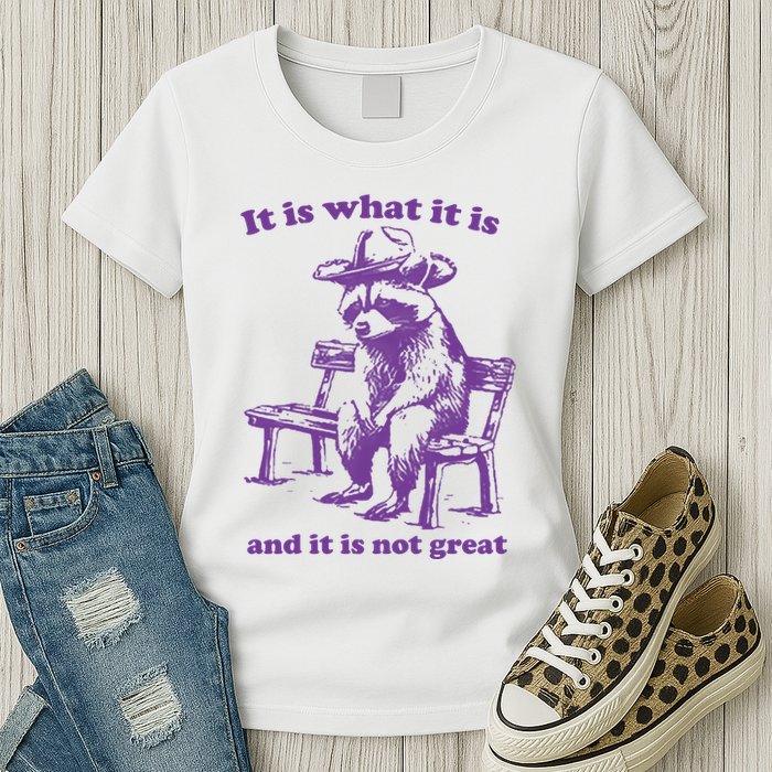 Slippywild It Is What It Is And It Is Not Great Womens T-Shirt