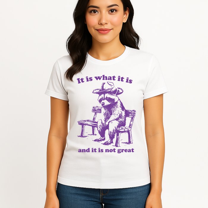 Slippywild It Is What It Is And It Is Not Great Womens T-Shirt