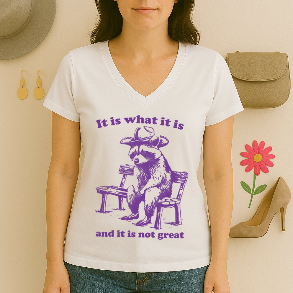 Slippywild It Is What It Is And It Is Not Great Women's V-Neck T-Shirt