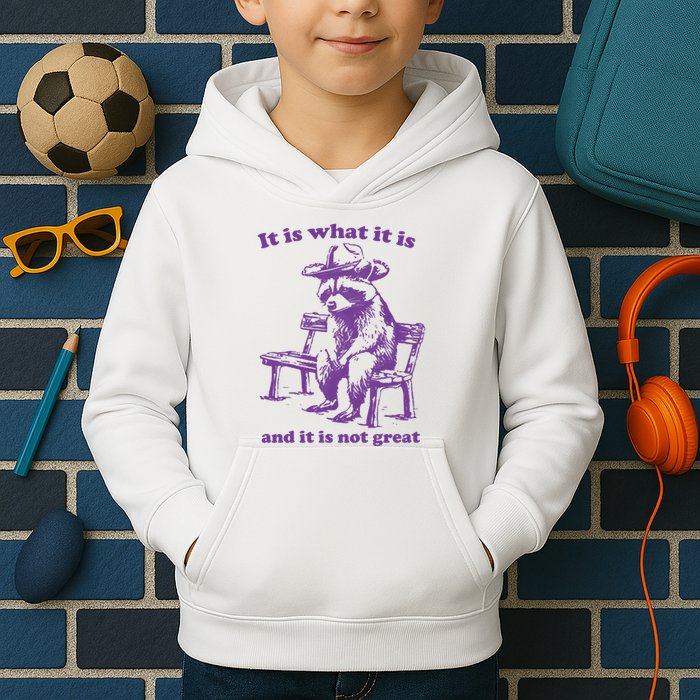 Slippywild It Is What It Is And It Is Not Great Kids Hoodie