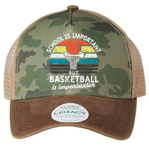 School Is Important But Basketball Is Importanter Legacy Tie Dye Trucker Hat