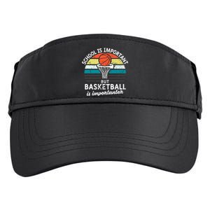 School Is Important But Basketball Is Importanter Adult Drive Performance Visor