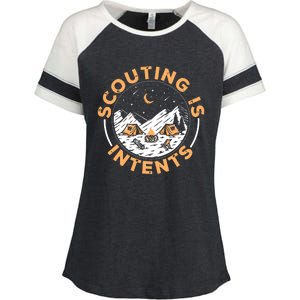 Scouting Is Intents Scout Funny Camping Enza Ladies Jersey Colorblock Tee