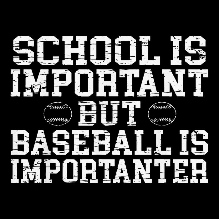 School Is Important Baseball Is Importanter Drawstring Bag