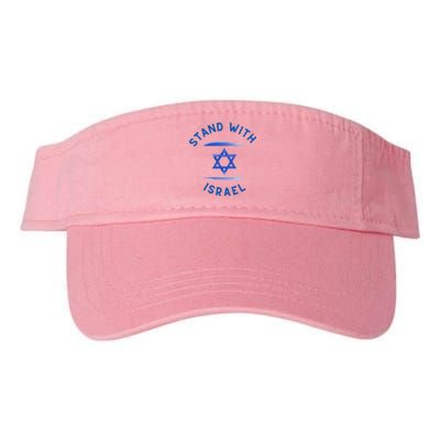 Support Israel I Stand With Israel Israeli Flag Valucap Bio-Washed Visor