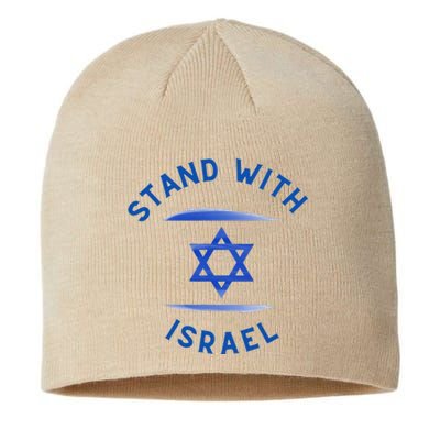 Support Israel I Stand With Israel Israeli Flag Sustainable Beanie