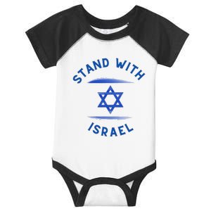 Support Israel I Stand With Israel Israeli Flag Infant Baby Jersey Bodysuit