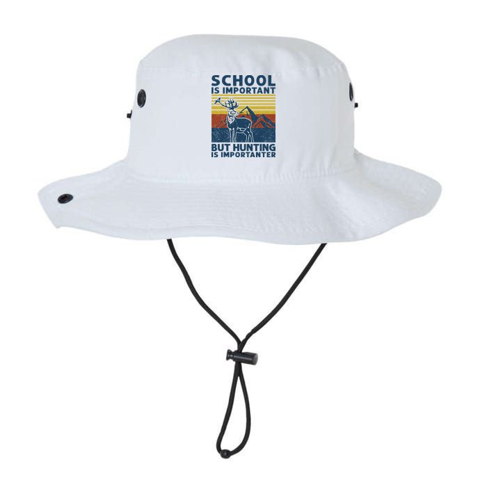 School Is Important But Hunting Is Importanter Deer Hunting Bucket Hat