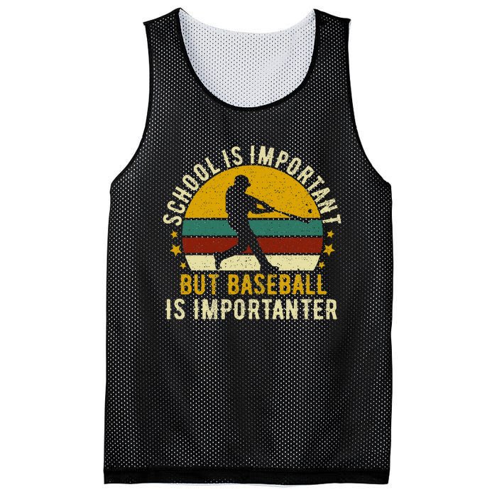 School Is Important But Baseball Is Importanter Baseball Mesh Reversible Basketball Jersey Tank