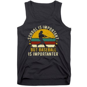 School Is Important But Baseball Is Importanter Baseball Tank Top